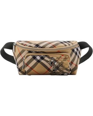 Burberry Small Check Belt Bag - Natural
