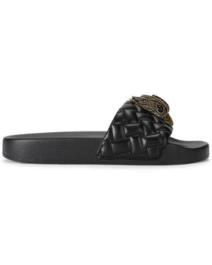 Kurt Geiger Meena Large Eagle Slides - Black