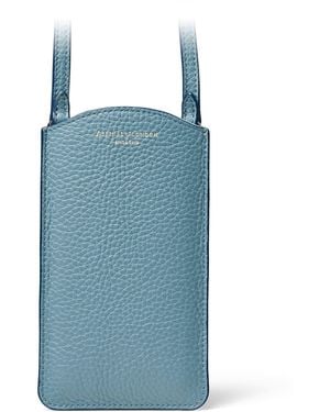 Aspinal of London Leather London Phone Case - Blue