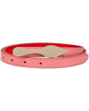 Christian Louboutin Bettina Leather Reversible Belt - Red