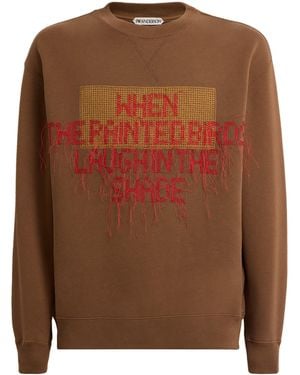 JW Anderson X Patrick Carroll Painted Birds Sweatshirt - Brown