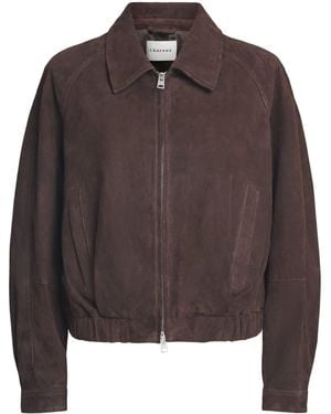 Charoux Suede Mimi Cropped Jacket - Brown