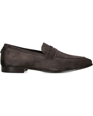 Bougeotte Suede Flaneur Loafers - Brown