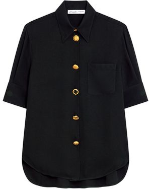 Schiaparelli Bijoux Buttons Short-Sleeve Shirt - Black