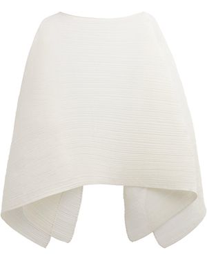 Pleats Please Issey Miyake 'Basic Madame-T Small' Stole in White