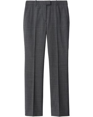 Burberry Wool Check Trousers - Grey