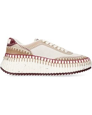 Chloé Suede Nama Runner Sneakers - Natural