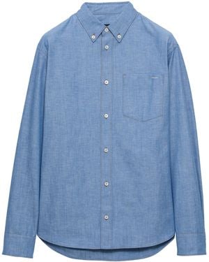 Prada Cotton Chambray Shirt - Blue