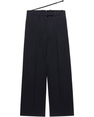 Tom Ford Virgin Wool Belted Pants - Blue
