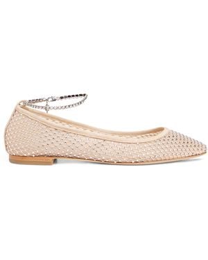PAIGE Embellished Janine Ballet Flats - Natural