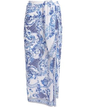 CAMILLA Ceramic Panoramic Maxi Sarong - Blue