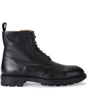 Magnanni Leather Lace-Up Boots - Black