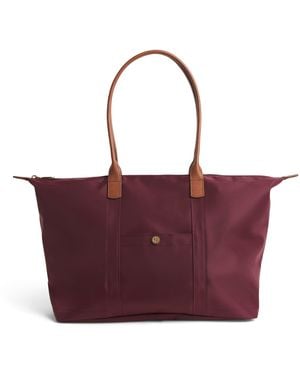 Harrods Medium Nylon Tote Bag - Purple