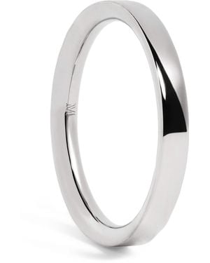 Monica Vinader Sterling Essential Stacking Ring - White
