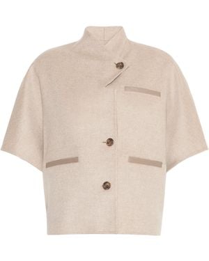 Max Mara Cashmere Cape - Natural