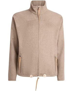 Alan Scott Cashmere-Blend Track Jumper - Natural
