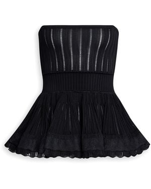 Alaïa Strapless Crinoline Top - Black