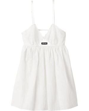 Miu Miu Eyelet-Embroidered Mini Dress - White