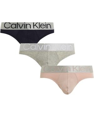 Calvin Klein Reconsidered Steel Briefs (pack Of 3) - White
