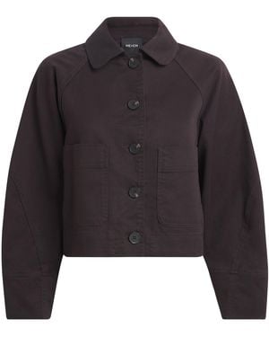 ME+EM Stretch-Cotton Cocoon-Sleeve Jacket - Black