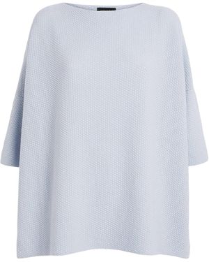 Eskandar Cashmere Square-Neck Sweater - Blue