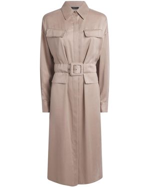Fabiana Filippi Wool-Blend Safari Midi Dress - Brown