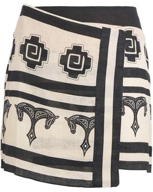 Johanna Ortiz Linen Roots Mini Skirt - Multicolor