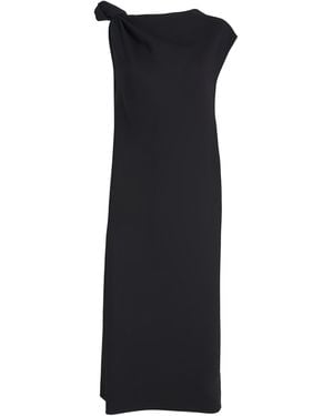 Carven Wool Knot-Detail Midi Dress - Black