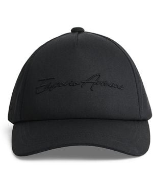 Emporio Armani Script Logo Baseball Cap - Black