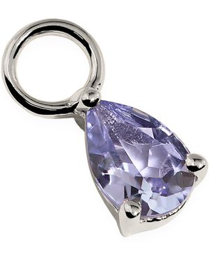 Astrid & Miyu And Tanzanite Birthstone Earring Charm - Blue