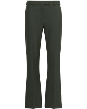 Max Mara Cotton-Blend Flared Trousers - Grey