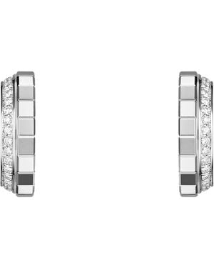 Chopard And Diamond Ice Cube Earrings - White