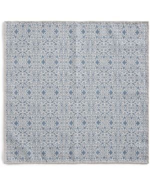 Eleventy Wool-Blend Pocket Square - Grey