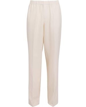 Sandro Cotton-Blend Straight-Fit Trousers - White