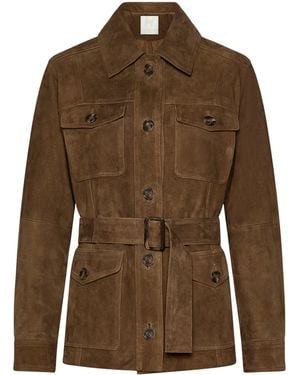 Marella Suede Jacket - Brown