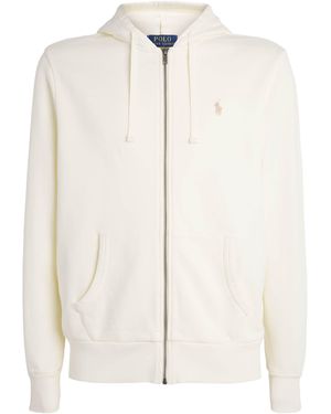 Polo Ralph Lauren Cotton Loopback Fleece Zip-Up Hoodie - White