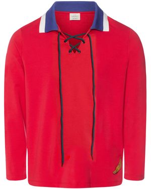 Hanro X Charlotte Adam Stretch-Cotton Rugby Shirt - Red