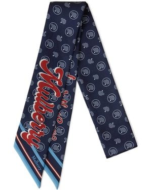 Mulberry Skinny Scarf - Blue