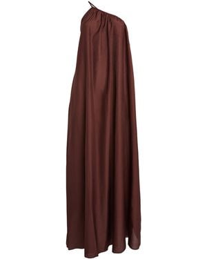 Matteau Cotton-Silk One-Shoulder Maxi Dress - Brown