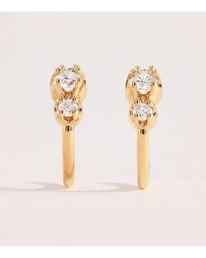 Jennifer Meyer Mini And Diamond Graduated Earrings - Metallic