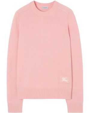 Burberry Cashmere Crew-Neck Sweater - Pink