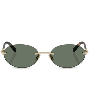 Tiffany & Co. Metal Tf3104D Oval Sunglasses - Green