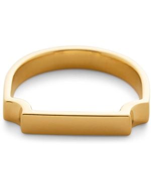 Monica Vinader Vermeil Signature Ring - Brown