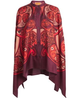La DoubleJ Silk Foulard Blouse - Red