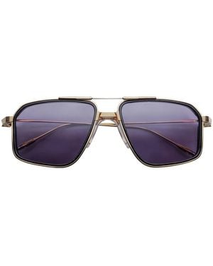 Jacques Marie Mage Titanium Jagger Aviator Sunglasses - Purple