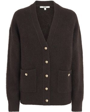 Maje Wool-Blend Relaxed Cardigan - Black