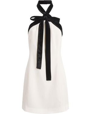Jonathan Simkhai Velvet-Trimmed Jolie Mini Dress - White