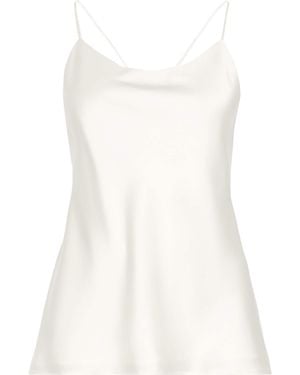 Max Mara Silk Satin Cami Top - White