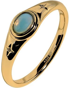 Astrid & Miyu Plated Cosmic Ring - Metallic