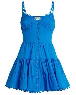 Charo Ruiz Cotton-Blend Angy Mini Dress - Blue